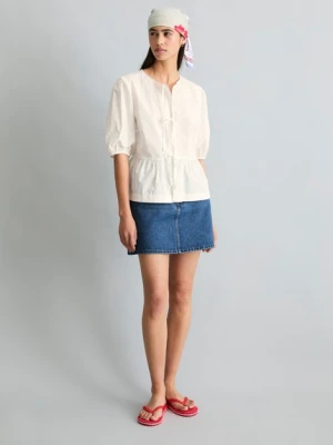 Bluzka peplum regular Marc O'Polo bílá