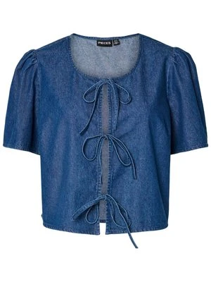 Bluzka Pieces niebieski denim