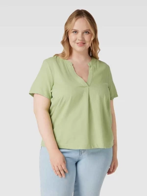 Bluzka PLUS SIZE z dekoltem w serek model ‘MYMILO’ Vero Moda Curve