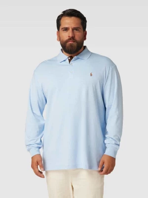 Bluzka PLUS SIZE z długim rękawem i kołnierzykiem polo Polo Ralph Lauren Big & Tall