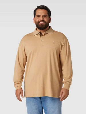 Bluzka PLUS SIZE z długim rękawem i kołnierzykiem polo Polo Ralph Lauren Big & Tall