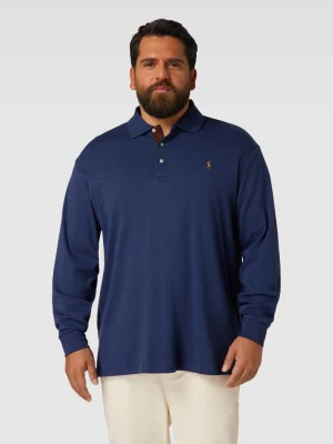 Bluzka PLUS SIZE z długim rękawem i kołnierzykiem polo Polo Ralph Lauren Big & Tall