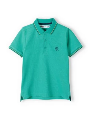 Bluzka polo dla chłopca z krótkim rękawem- zielona Minoti