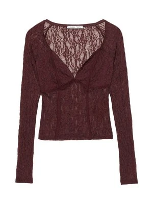 Bluzka PULL&BEAR bordowy