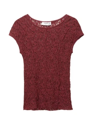 Bluzka PULL&BEAR bordowy
