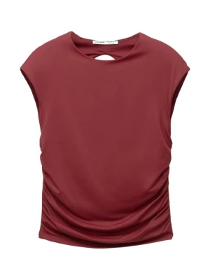 Bluzka PULL&BEAR bordowy