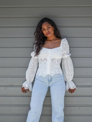 Bluzka Roseline White Lace LAURELLA