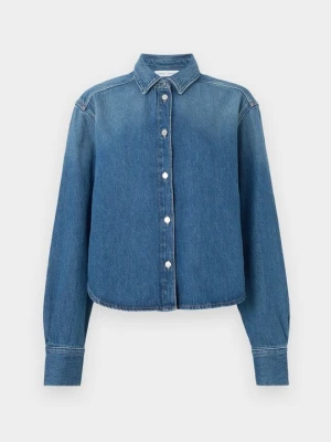 Bluzka Samsøe Samsøe niebieski denim