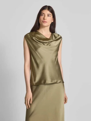 Bluzka satynowa o luźnym kroju z mieszanki wiskozy s.Oliver BLACK LABEL