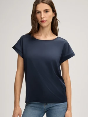 Bluzka satynowa Taila w kolorze granatowym Joop