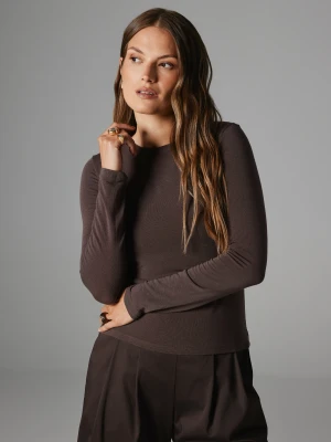 BLUZKA SUZIE BRĄZOWA XS - Flawless