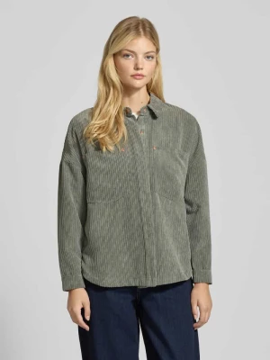 Bluzka sztruksowa o kroju relaxed fit z kieszeniami na piersi model ‘JANINE-RAI’ Only