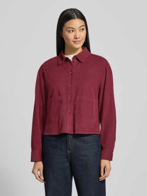 Bluzka sztruksowa o pudełkowym kroju z mieszanki bawełny i wiskozy s.Oliver RED LABEL