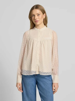 Bluzka szyfonowa o kroju regular fit z fakturą dobby model ‘LEAH ANNIKA’ Vero Moda