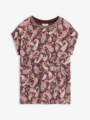Bluzka T-shirtowa BonPrix czerwony