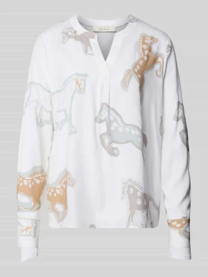 Bluzka tunikowa z dekoltem w serek HERZENS