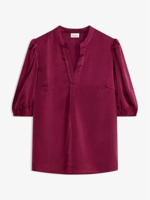 Bluzka tunikowa z lejącej satyny BonPrix fioletowy