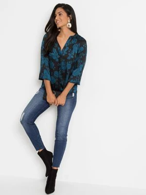 Bluzka tunikowa z lekkiej krepy bonprix