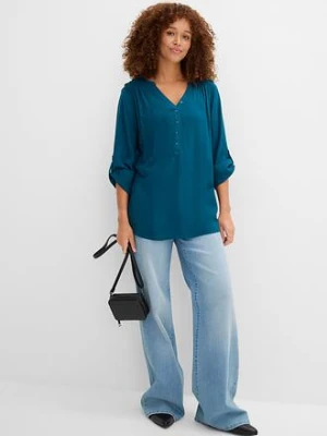 Bluzka tunikowa z miękkiej wiskozy bonprix