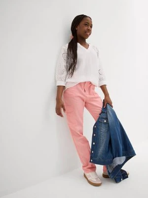 Bluzka tunikowa z przewiewnego muślinu bonprix