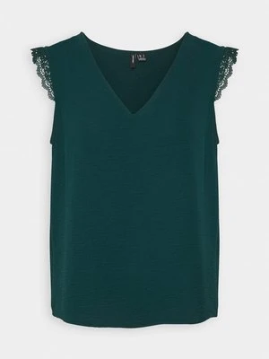 Bluzka Vero Moda ciemnozielony