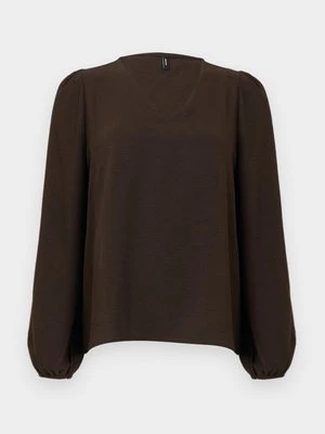 Bluzka Vero Moda ciemnobrązowy