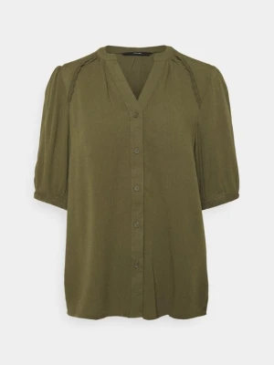 Bluzka Vero Moda ciemnozielony
