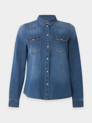 Bluzka Vero Moda niebieski denim