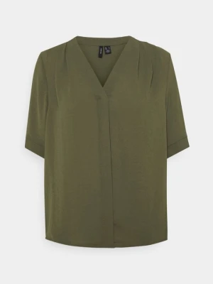 Bluzka Vero Moda oliwkowy melanż