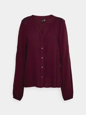 Bluzka Vero Moda ciemnoczerwony