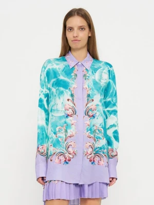 Bluzka Versace Jeans Couture jasnoniebieski