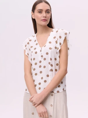 Bluzka w beżowe grochy Greenpoint