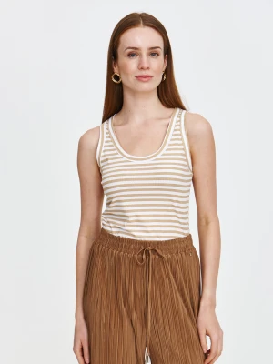 Bluzka w beżowe paski Top Secret