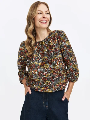 Bluzka w drobne kwiatki z rękawem 3/4 Top Secret