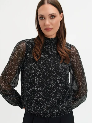 Bluzka w groszki na stójce Top Secret
