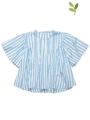 Marc O'Polo Junior Bluzka w kolorze błękitno-białym rozmiar: 116/122