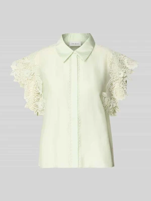 Bluzka w kroju regular fit z koronkowym wykończeniem model 'MOLLY' Copenhagen Muse