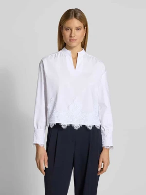 Bluzka w kroju regular fit z koronkowym wykończeniem MORE & MORE
