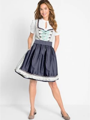 Bluzka w ludowym stylu z ażurową koronką bonprix