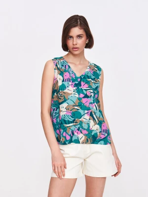Bluzka w pastelowy wzór tropic Top Secret