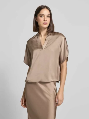 Bluzka w stylu bluzki z satyny z dekoltem w serek model 'Anelle' NEO NOIR