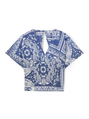 Bluzka w stylu kimono z wzorem Foulard Motivi