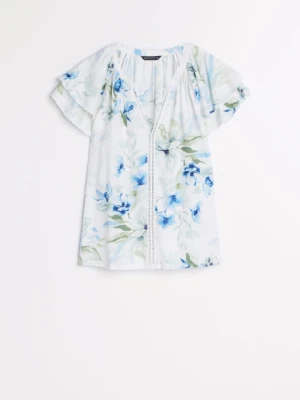 Bluzka w subtelne niebieskie kwiaty Greenpoint