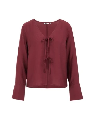 Bluzka WE Fashion ciemnoczerwony melanż