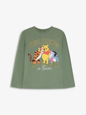 Bluzka Winnie The Pooh z długim rękawem, czystej bawełny BonPrix zielony