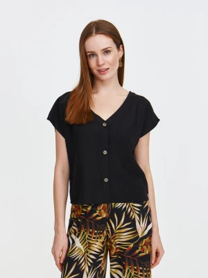 Bluzka wiskozowa z domieszką lnu Top Secret