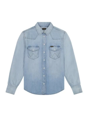 Bluzka Wrangler niebieski denim