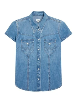 Bluzka Wrangler niebieski denim