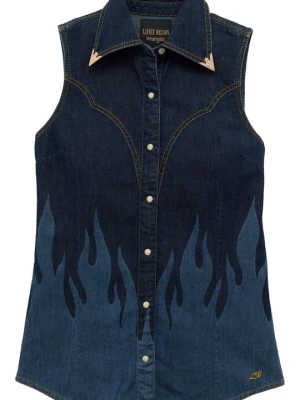 Bluzka Wrangler niebieski denim