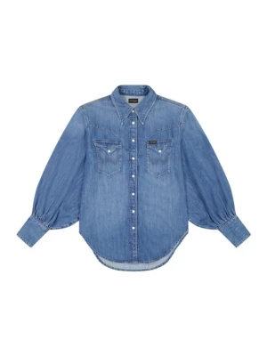 Bluzka Wrangler niebieski denim